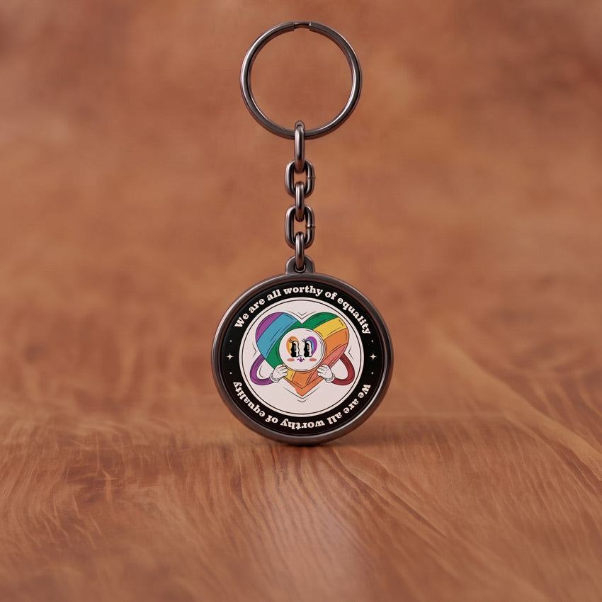 UV-Printed Round Keyrings