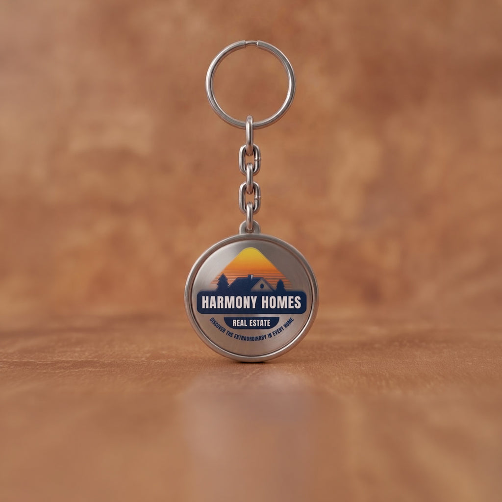 UV-Printed Round Keyrings