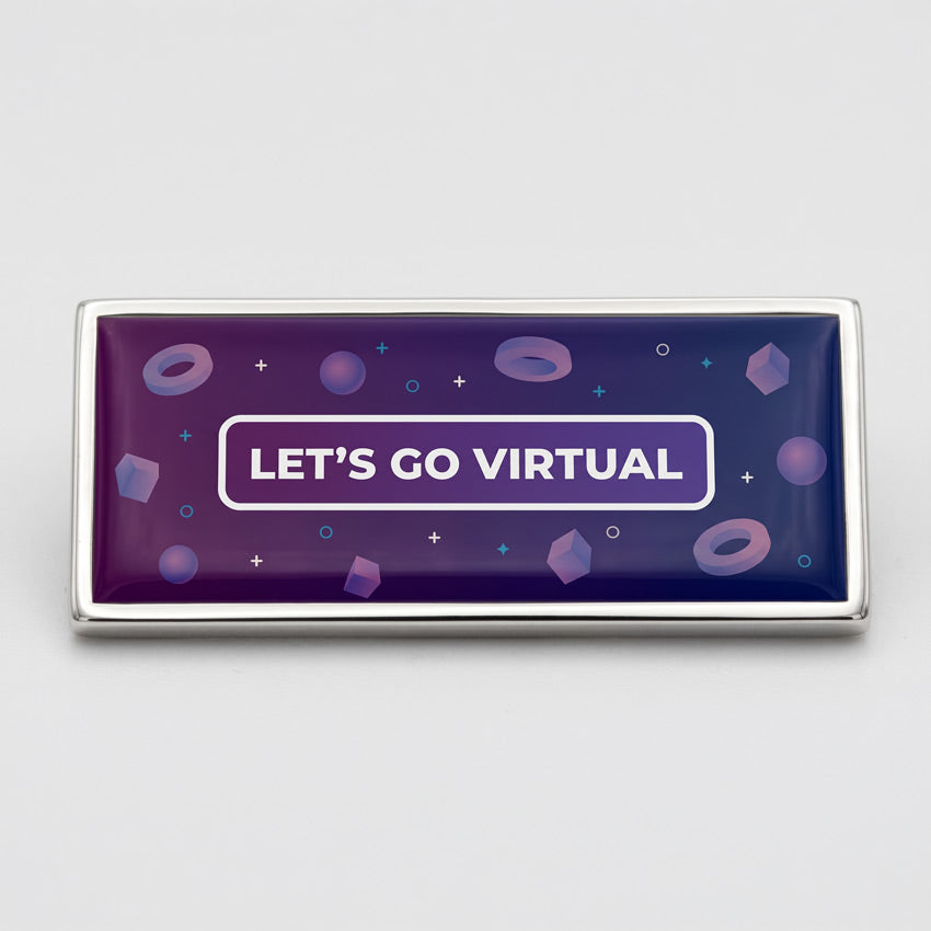 UV-Printed Rectangle Lapel Pins