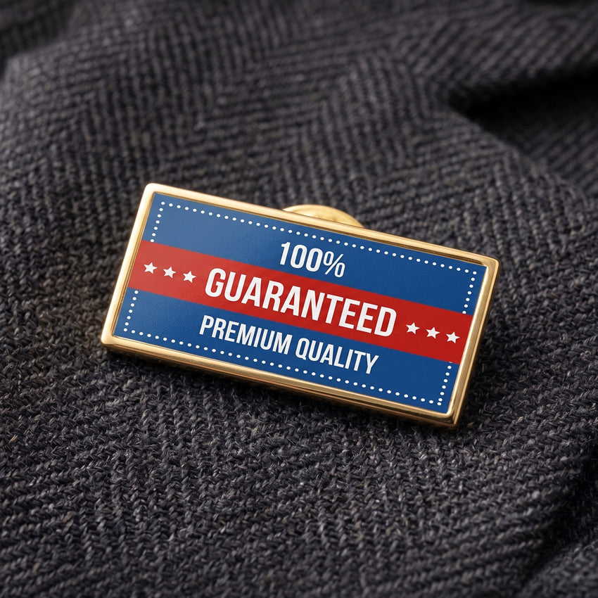 UV-Printed Rectangle Lapel Pins