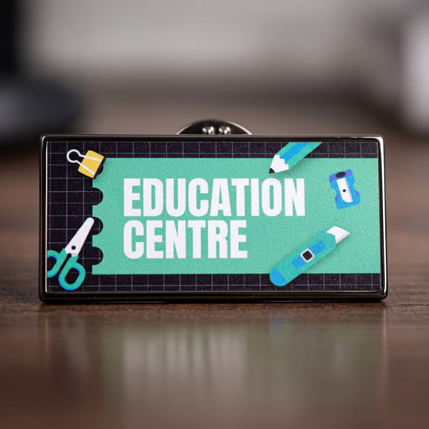 UV-Printed Rectangle Lapel Pins