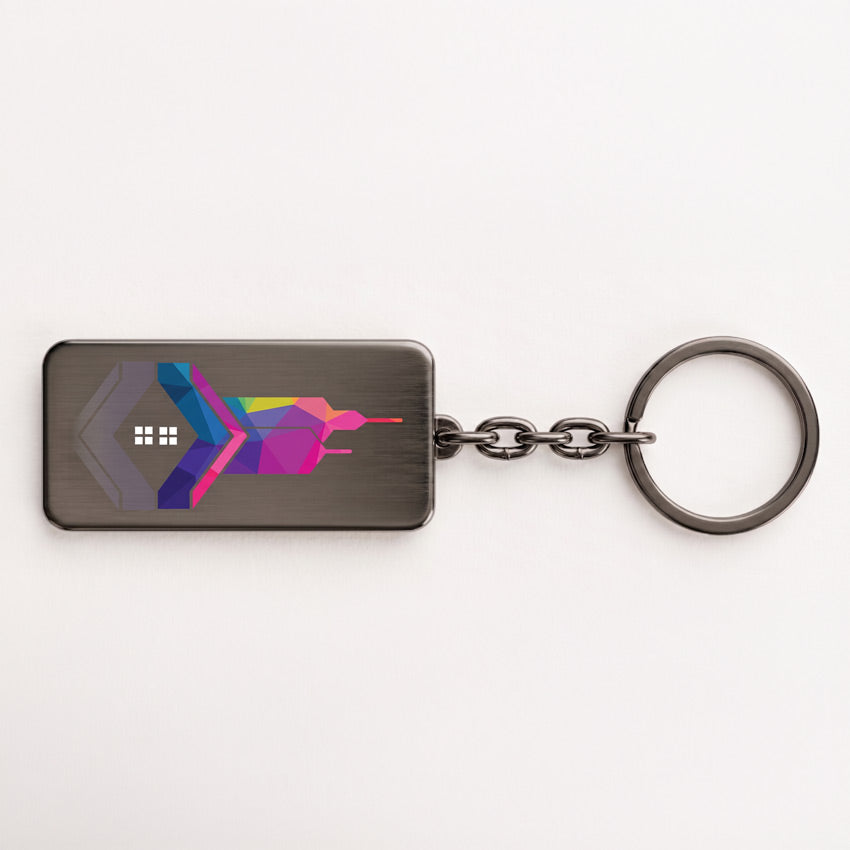 Rounded Edge Rectangle Key Rings UV-Printed Rectangle Keyrings – MetalXCustom