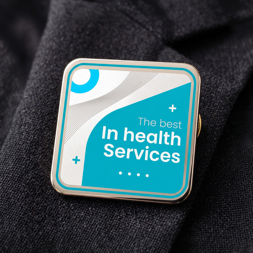 UV-Printed Square Lapel Pins